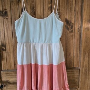 Colorblock Spaghetti Strap Dress